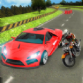 跑车vs摩托车骑行(Sports Car vs Moto Bike Riding)